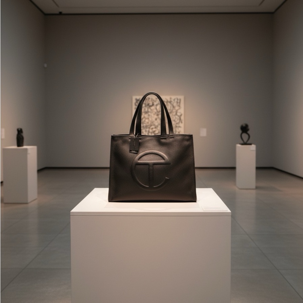 Telfar x Wilsons 🖤 Black Leather Large Carry Bag